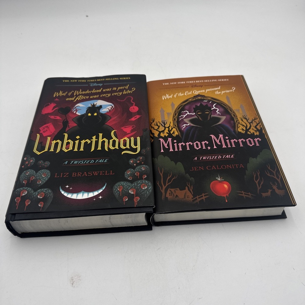 Disney A Twisted Tale Hardcover Lot Unbirthday Mirror Mirror Braswell Calonita